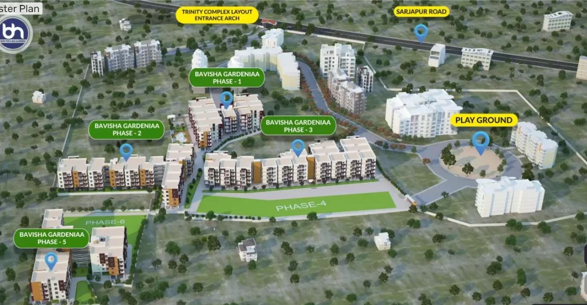 2 BHK Flat Near Wipro, Bangluru Layout Plan