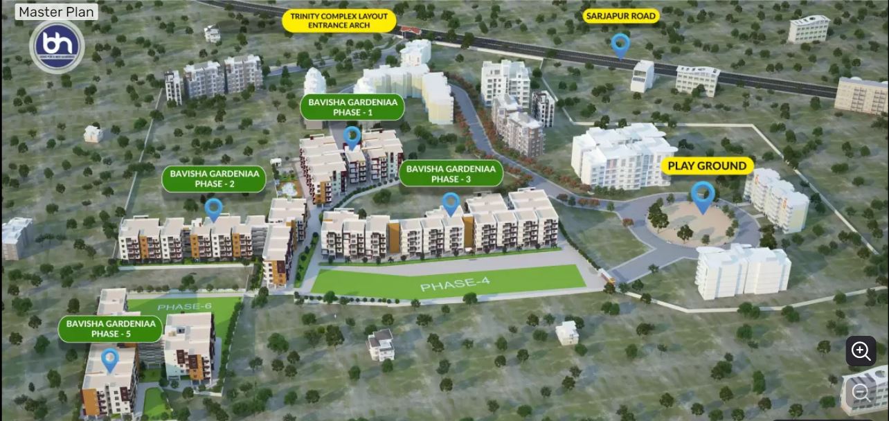 2 BHK Flat Near Wipro, Bangluru Layout Plan