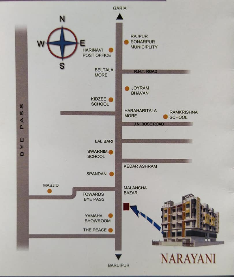 kan3 1Bed & 2Bed flats for sale at Mahinagar Baruipur to Garia main Road, Kolkata, West Bengal, India