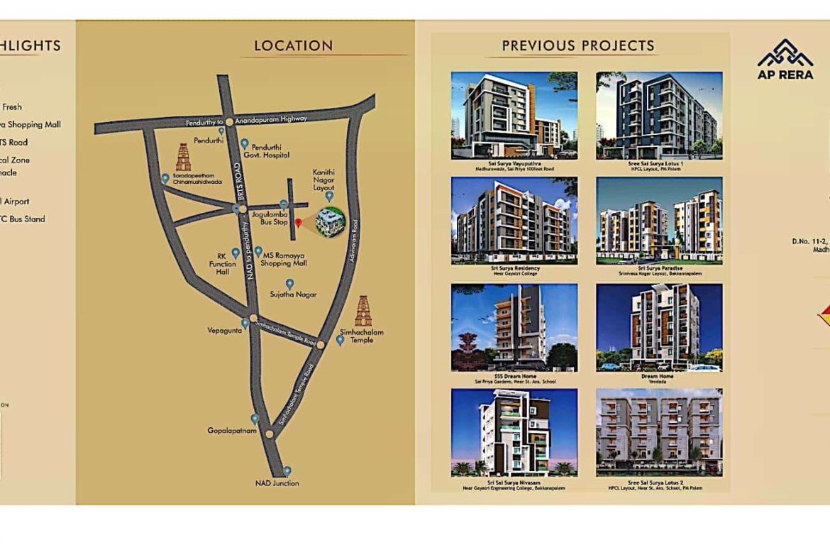 2 BHK and 3 BHK Apartments for Sale at Vishakapattanam.