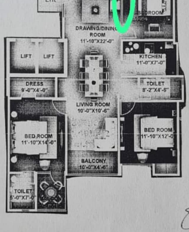 3Beds 3 Baths Flat for sale at Rolex apartment Faizabad