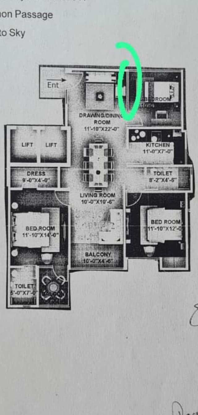3Beds 3 Baths Flat for sale at Rolex apartment Faizabad