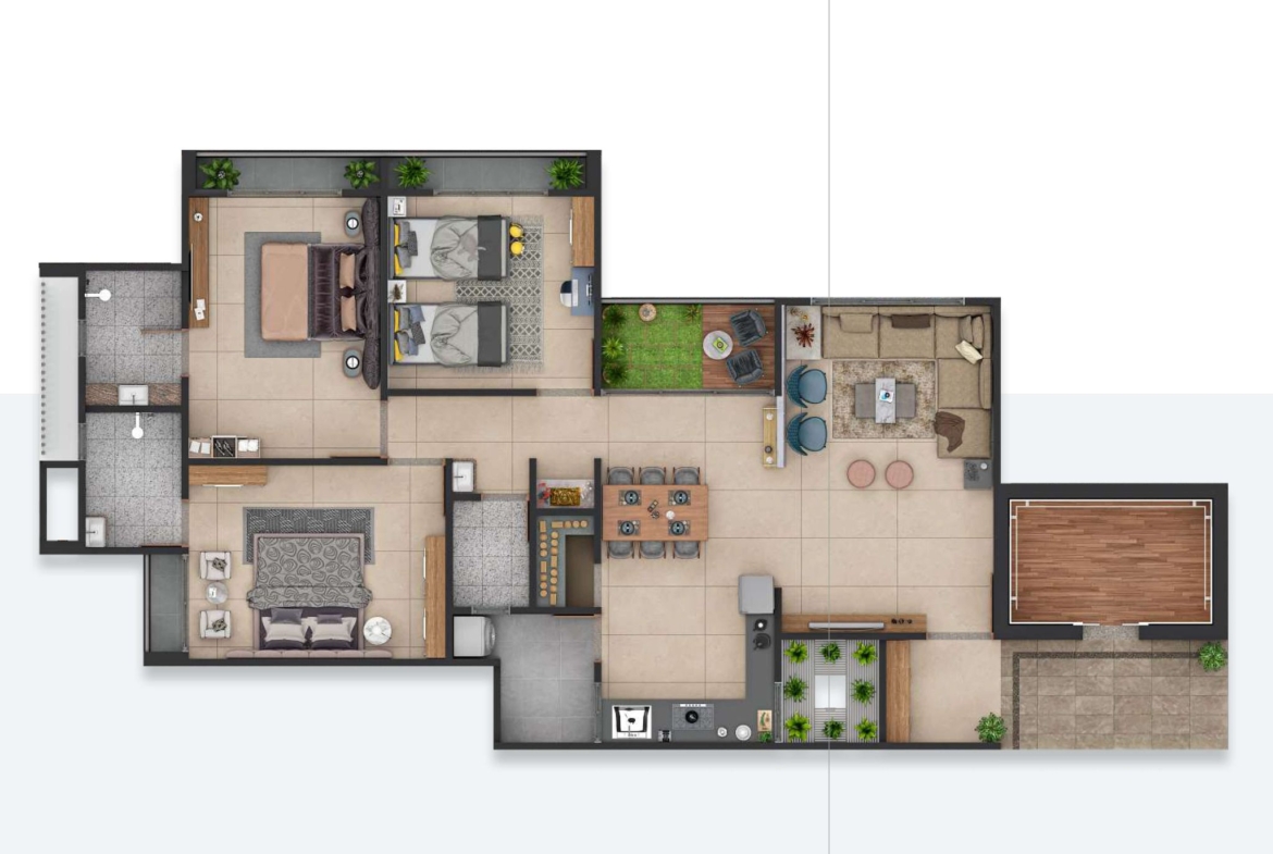 3 Beds New Apartment (Under Construction) in Ahmedabad
