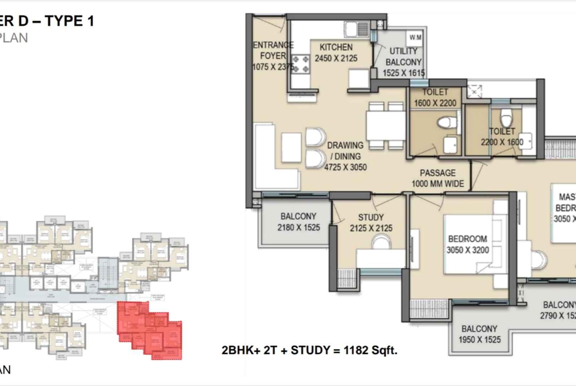 2 Beds 2 Baths – Apartment for Sale in Gaur City, Greater Noida